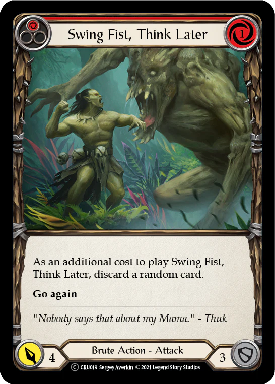 Swing Fist, Think Later (Red)